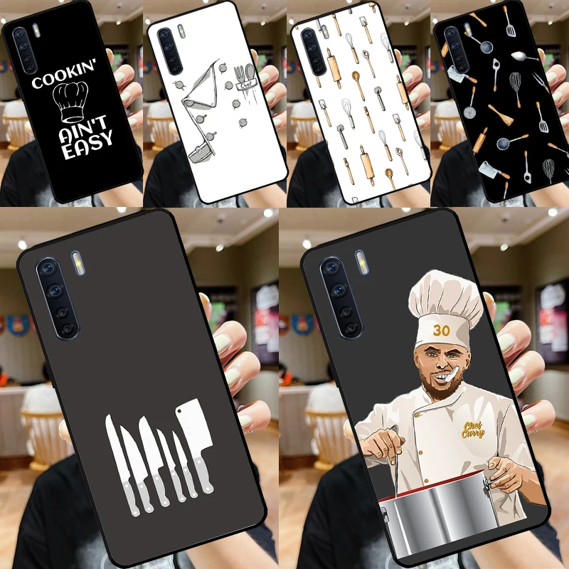 Baking Cook Chef For OPPO A15 A16 A76 A96 A52 A72 A92 A98 A78 A58 A5 A9 A53 A17 A77 A57S A94 A74 A54S Case