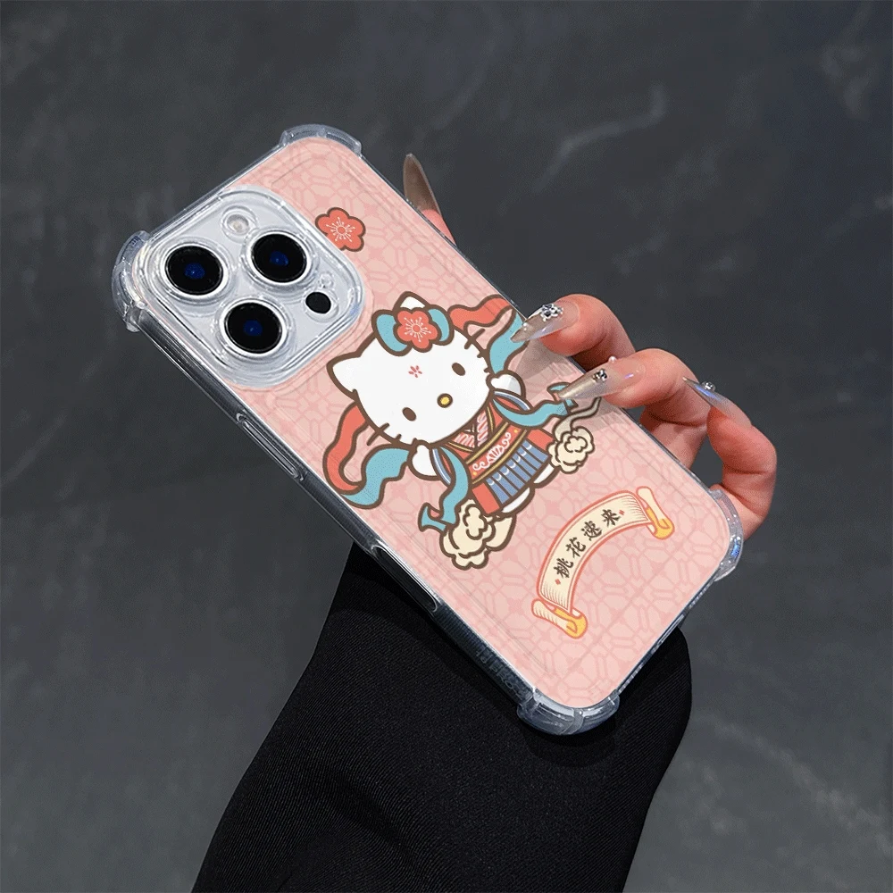 Sanrio Weiche Handyhülle für IPhone16 Pro Max IPhone 16/15/14/13/12/11/x/xs/xs Max Mädchen Handyhüllen Hello Kitty Geschenk