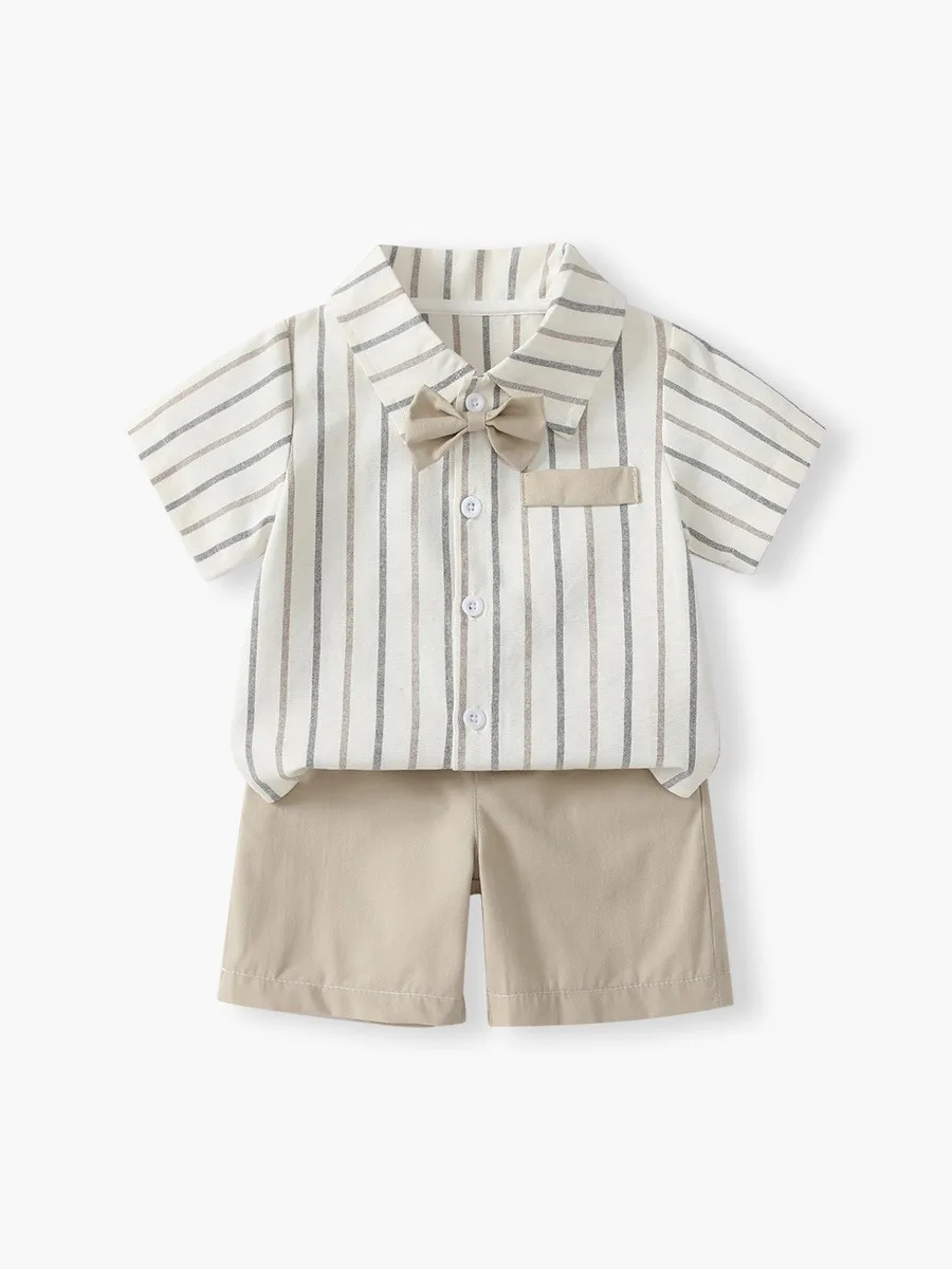 

children's clothing gentleman's 100-day celebration suit for baby boys stylish short-sleeved outfit for littl