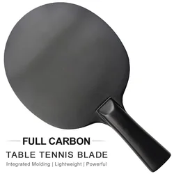 Hoja de tenis de mesa de grafito completo, hoja de Ping Pong ligera, tablero Base de Ping Pong de moldura integrada para Attack, 100% carbono