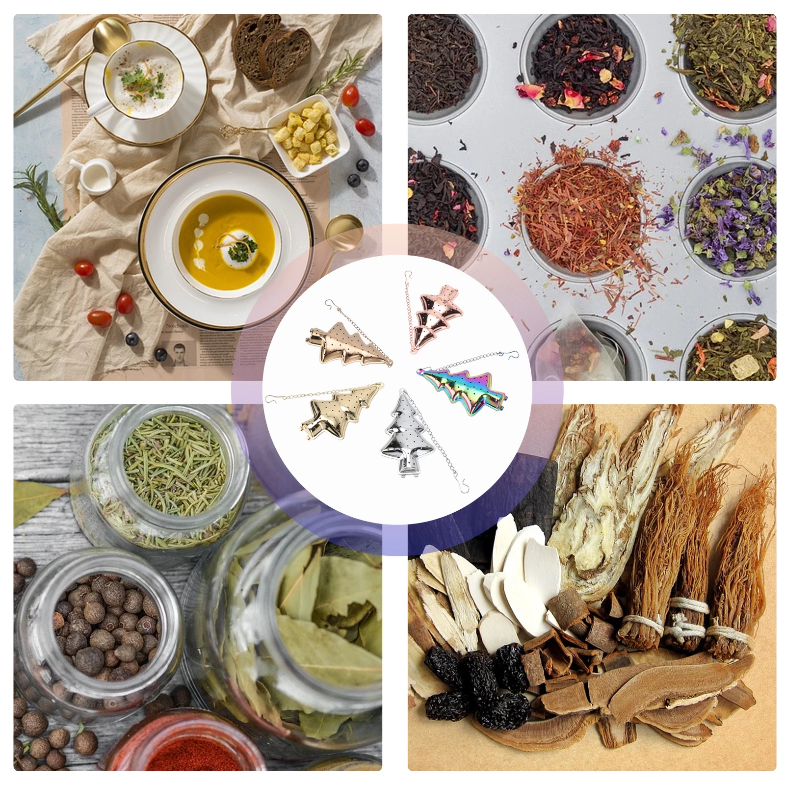 

1 set Stainless Steel Strainer Hanging Design Easy Clean Tea Residue Infuser For Home Kitchen Use Multi-Function Coffee