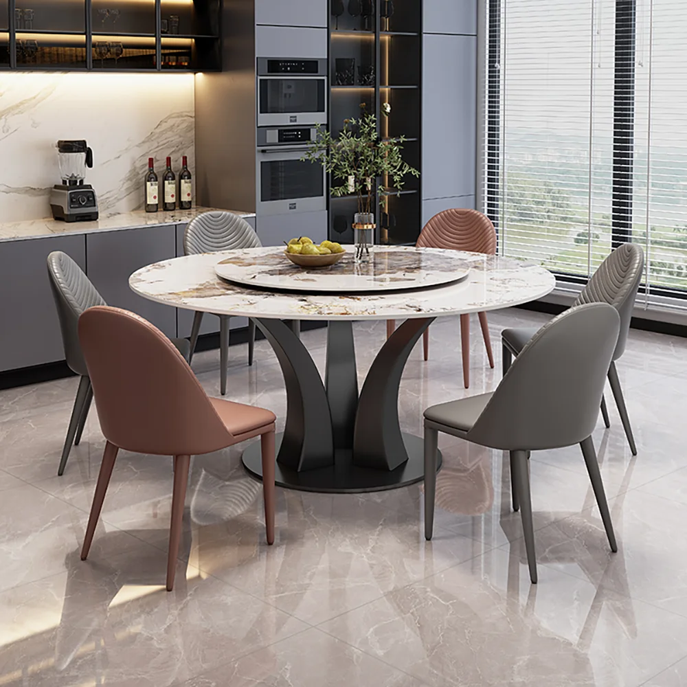 Table à manger minimaliste en marbre nordique, décoration européenne, meubles de maison modernes, luxe italien