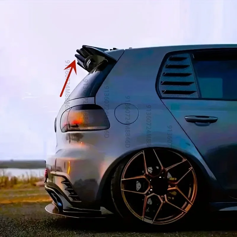 

For VW Golf 6 MK6 GTI R 2008-2012 Roof Spoiler Wing,ABS Gloss Black Car Spoiler,Exterior Styling Body Kit,Easy Installation