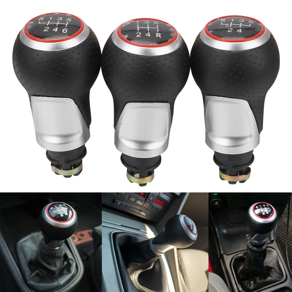12mm Car Gear Shift Knob 5/6 Speeds For Audi A4 B6 B7 B8 A6 S4 8K A5 8T Q5 8R S Line Ibiza 6J Seat Leon Mk1 Passat Golf