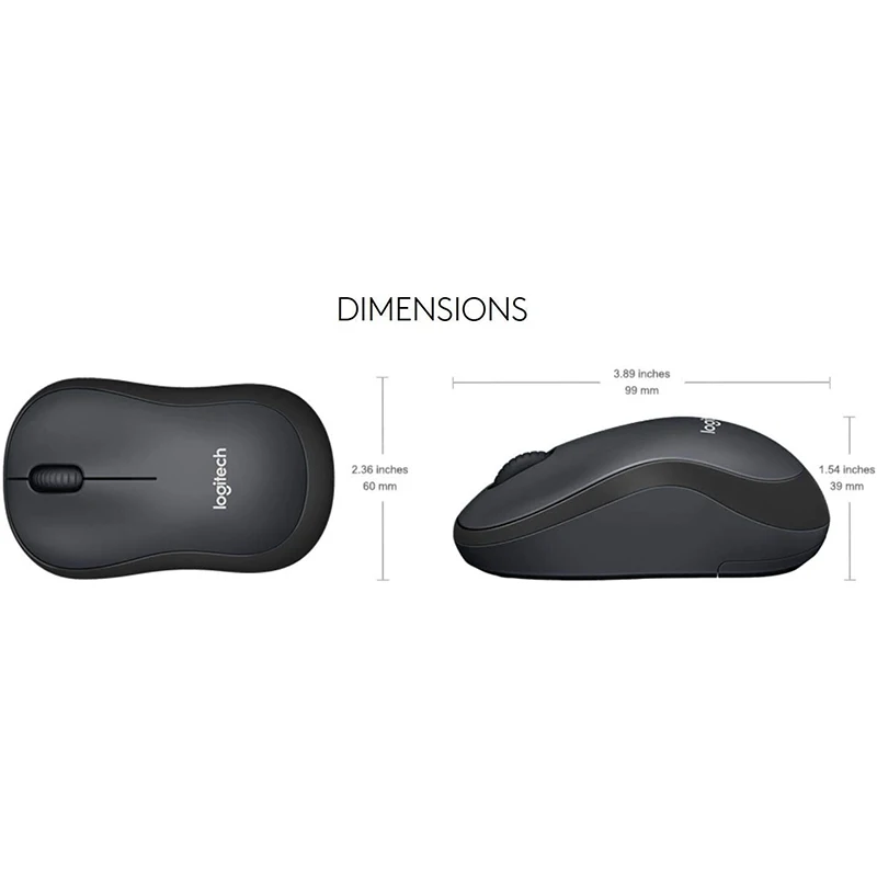 Мышь Logitech M220 Беспроводная Бесшумная, 2,4 ГГц, с USB-приемником, 1000 DPI