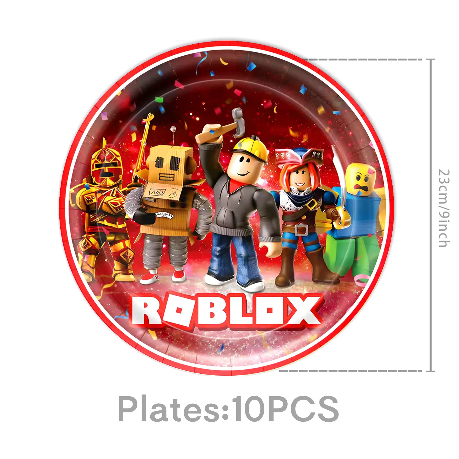 جديد Roblox حفلة عيد ميلاد ديكور Roblox مجموعة ألعاب أدوات المائدة مفرش المائدة لوحة كأس كعكة توبر بالون الصبي استحمام الطفل لوازم الحفلات #4