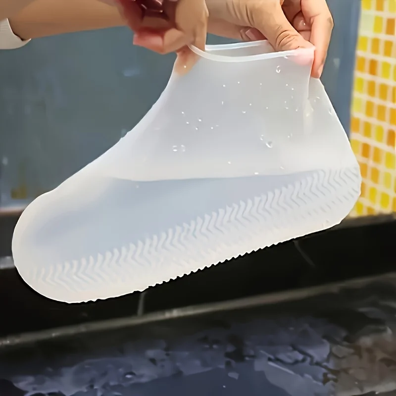 

1 шт. латексные водонепроницаемые бахилы унисекс, защитные бахилы, многоразовые нескользящие непромокаемые бахилы, аксессуары для уличной прогулочной обуви