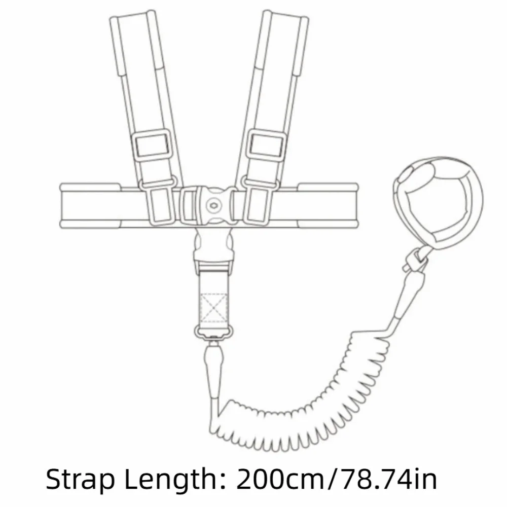 反射型子供用迷子防止リストリンク 2in1 ハーネス&ブレスレット 紛失防止ベルト スプリングロープ付き 2m ベビーウォーキング安全ストラップ
