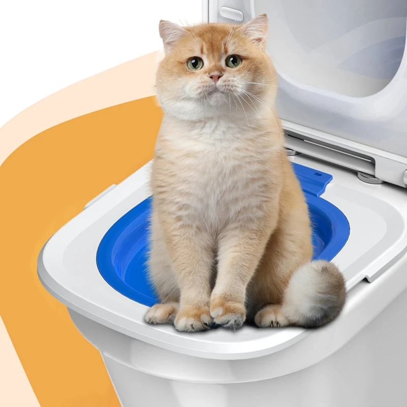 Cat Toilet Training Kit, Universal Reusable Cat Toilet Trainer, Cat Toilet Training Seat Tool For Pet Cleaning