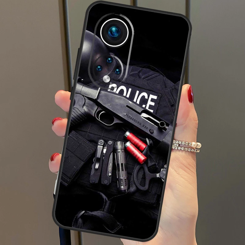 Police Symbol Case For Honor X8a X9a X7a X6a X7 X8 X9 X9b X8b Honor 90 70 50 10 Lite Magic 6 5 Pro Cover