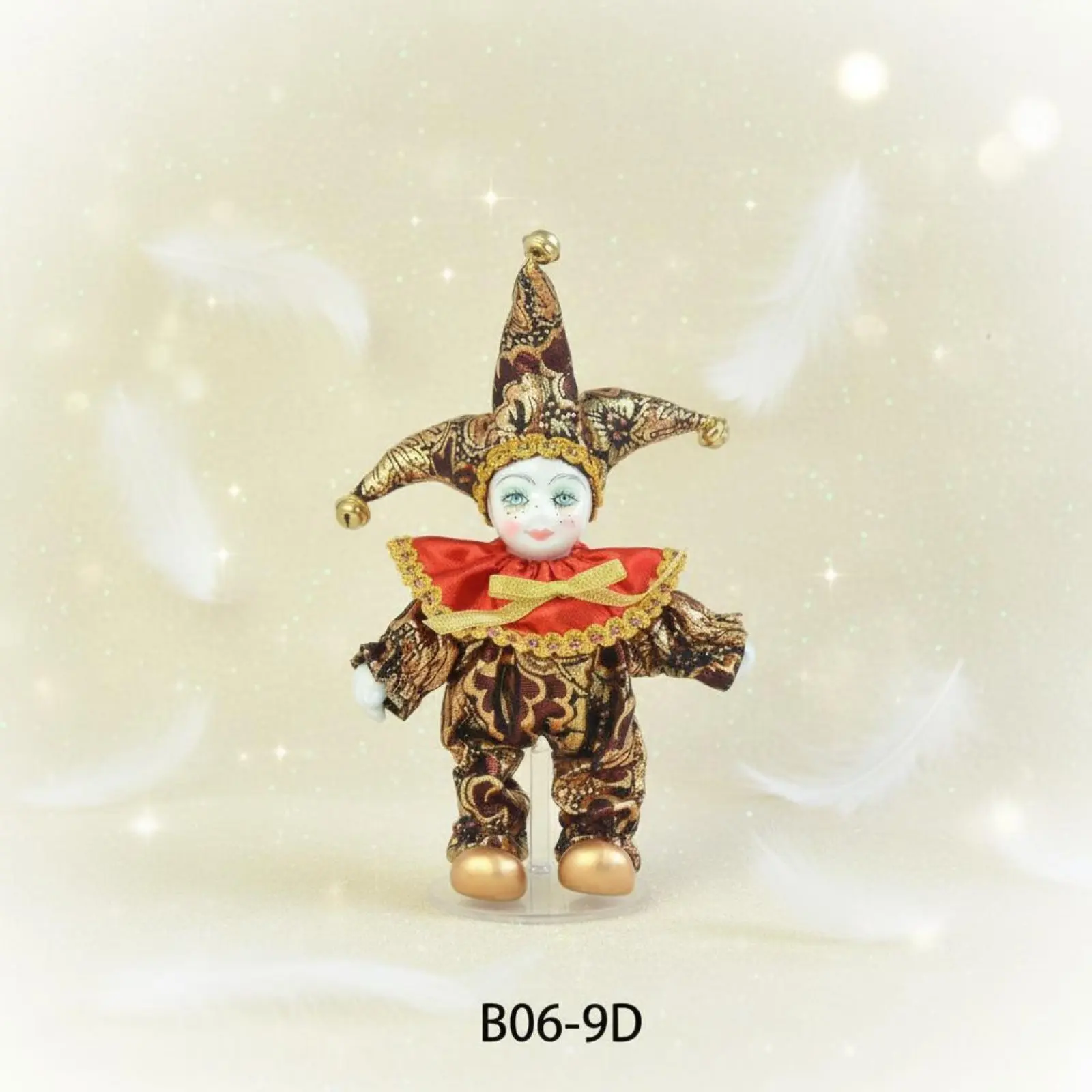 Italian Good Luck Doll Handmade Vintage Clown Figurine Ceramic Clown Collectible Handcrafted Crafted for Partners view 4