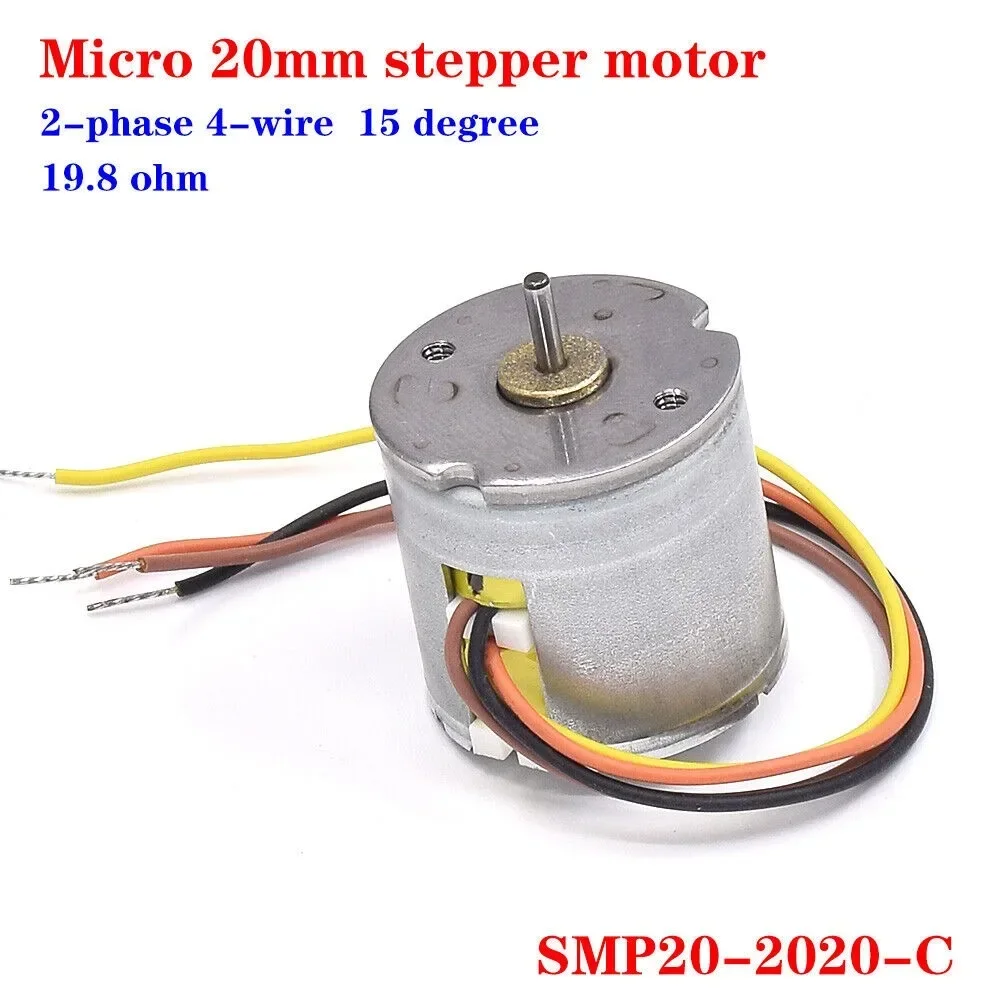 160pcs NMB SMP20-2020-C 20BY DC 12V-24V Mini 20mm 2-phase 4-wire Stepper Motor Strong Magnetic Micro Stepping Motor 1.5mm Shaft