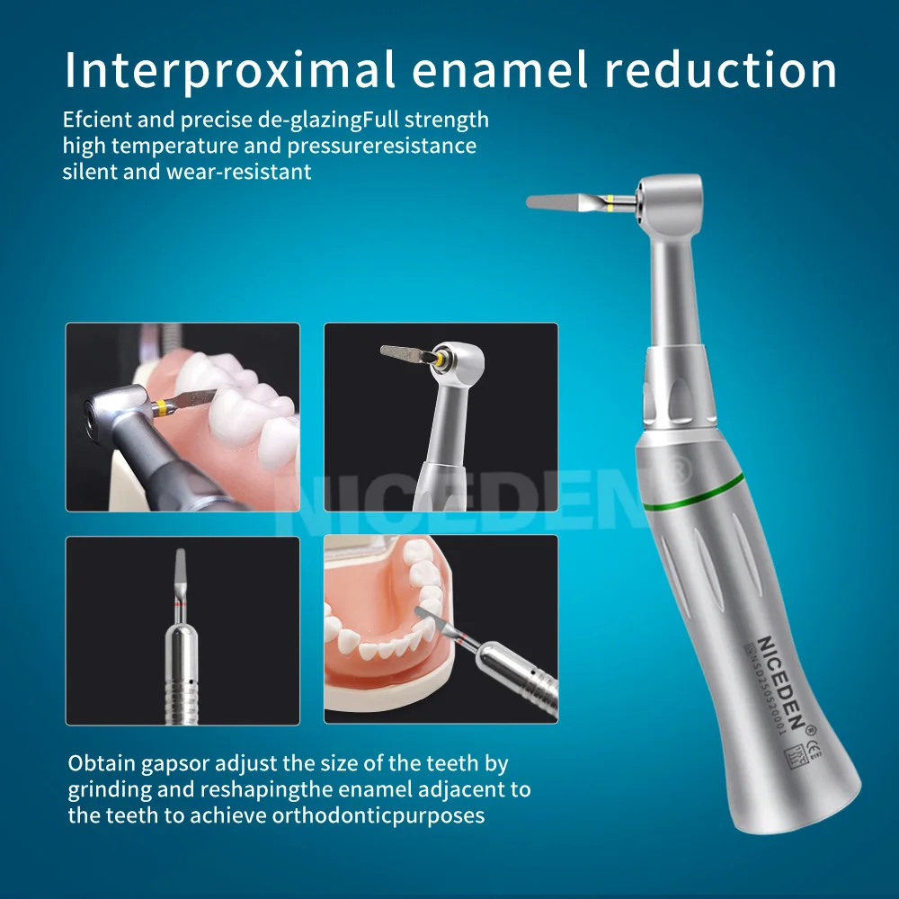 Dental Diamond Adjacent Surface Slicing Set 4:1 IPR System Stripping Contra Angle Reduction Reciprocating Orthodontic Tool