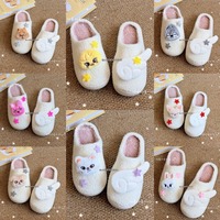 skzoo2025's latest cotton slippers for dormitory and home warmth, winter slippers, and star-style accessories