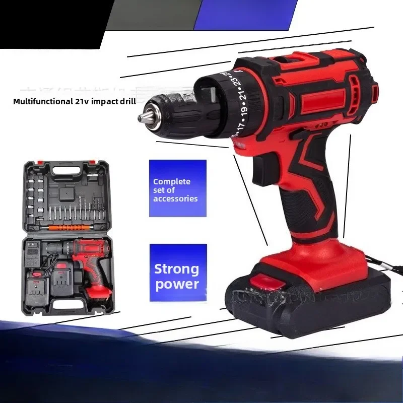 Wiertarka ręczna 202521V Nowa wielofunkcyjna wiertarka elektryczna Wkrętarka elektryczna Wiertarka litowa Narzędzie elektryczne