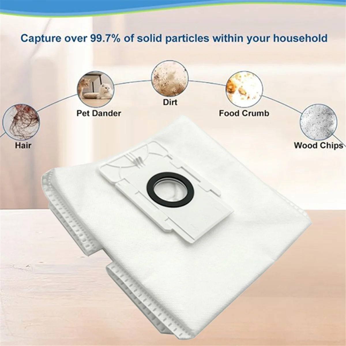 FZFZ 10PCS 먼지 봉투 세트 RV30 Plus RV10 360 S8 RVA200 진공 청소기 액세서리 교체