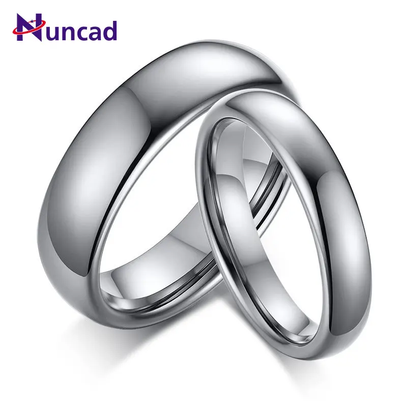 NUNCAD 2mm 3mm 4mm 6mm 8mm Tungsten Carbide Steel  Ring Classic Polished Glossy Couple Ring Men and Women Wedding Jewelry