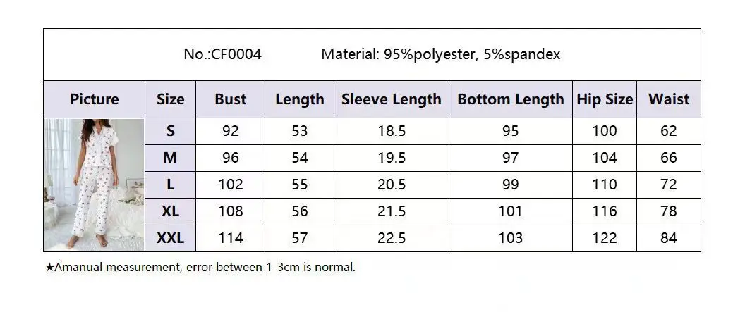 New 2 Piece Set Lace Shirts Short Sleeve V-Neck Top Summer Nightclothes Cherry Print Women Elegant Pajamas Long Pants Sleepwear