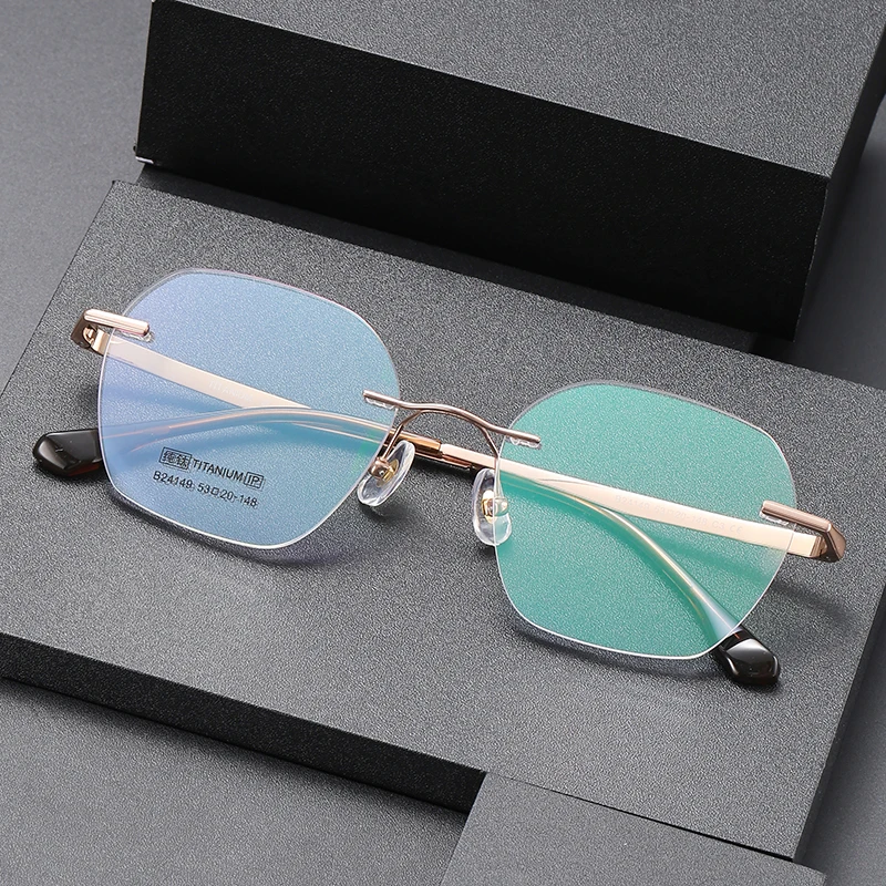 

1 Piece Ultra-Light Pure Titanium, Round Frame, Casual and Fashionable, Suitable for Everyday Wear