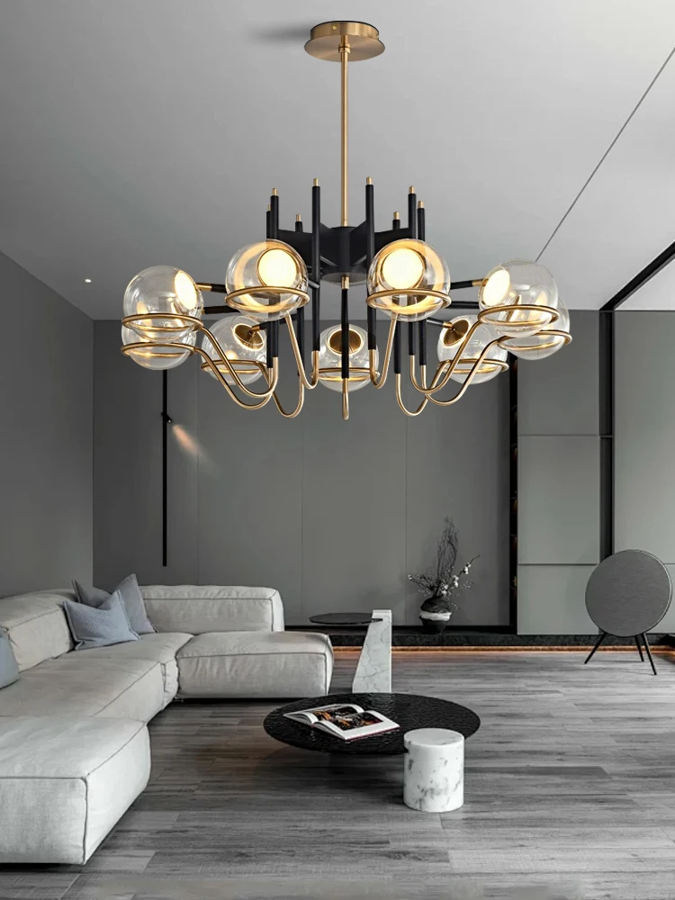 

Modern Minimalist Italian Luxury Glass Ball Ceiling Pendant Light Dimmable Light Fixture for Living Room Foyer Decor Lamparas