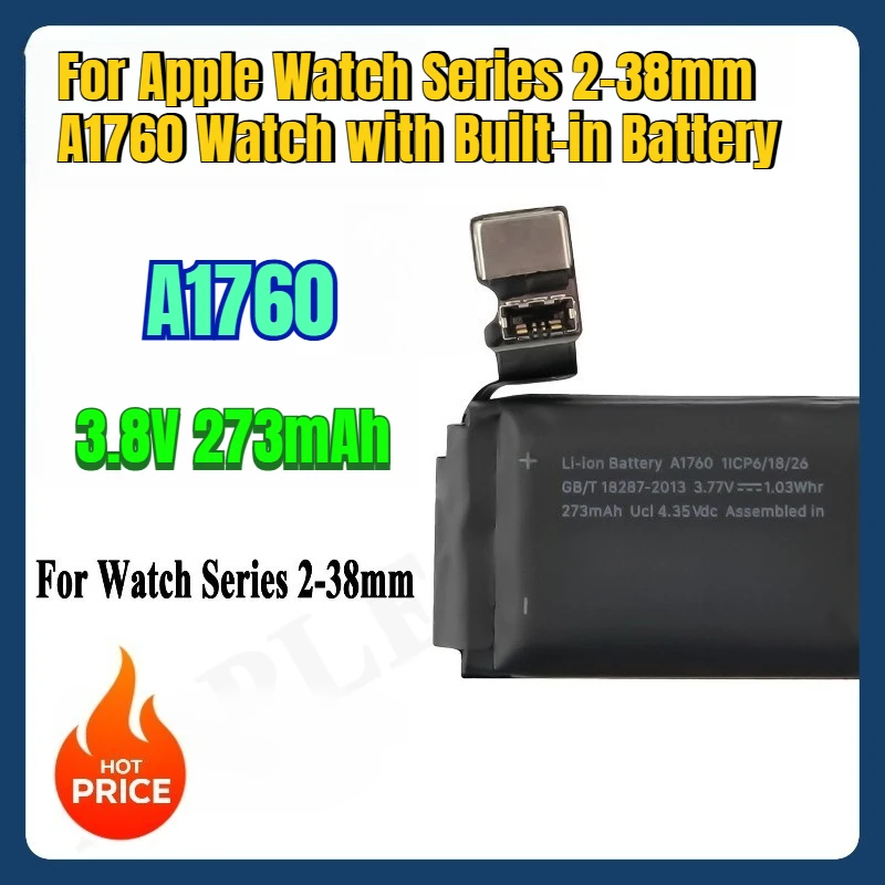 

273 мАч для часов Apple Watch Series 2-38 мм A1760 со встроенным аккумулятором