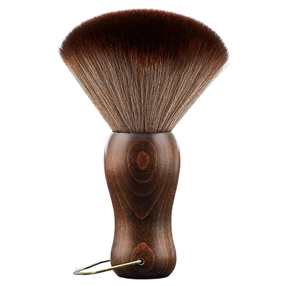 Wood Handle Neck Duster Brush, Professional Grooming Tool