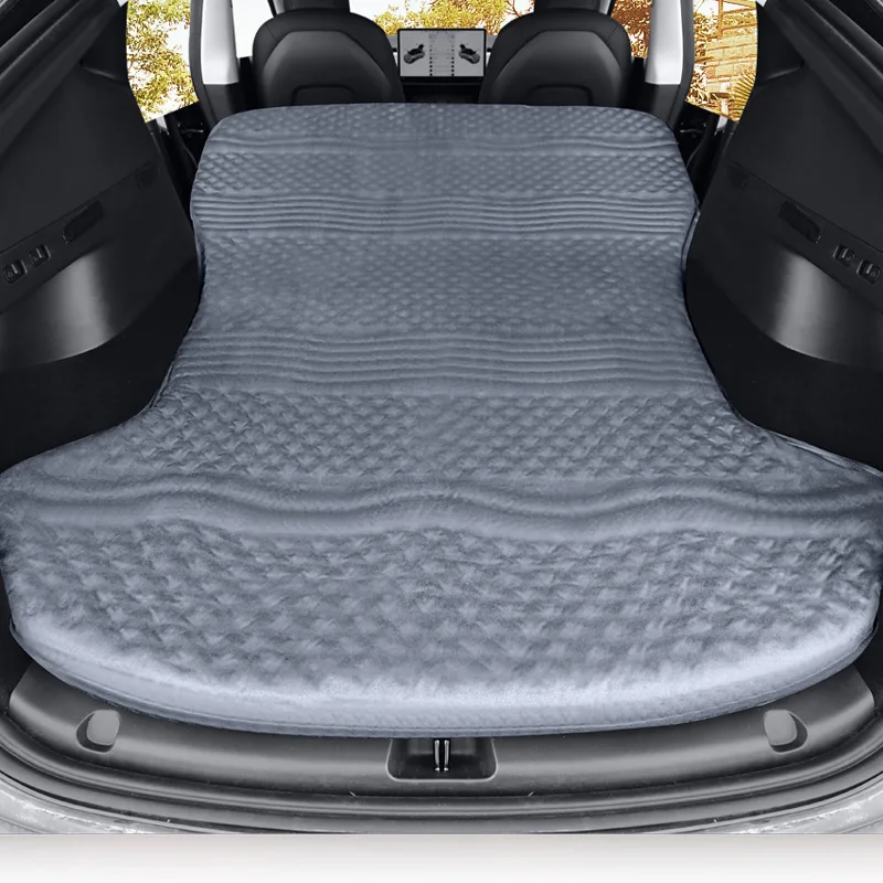 No Pillows For Tesla ModelY/3 Car Inflatable Mattress Outdoor Camping Tourist Rear Sleeping Trunk Equipment Moisture-proof Pad