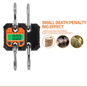 Digitale tragbare Kranskala mit LCD -Anzeige, präziser Messung, Fischhaken, elektronisches Gepäck wiegen, 100 kg, 200 kg 6 Hauptverkaufsbilanz Crane 100 kg - №4