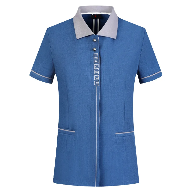 ホテルの部屋の清掃員の制服プロパティホテルモール公共の場所衛生労働者の制服夏半袖