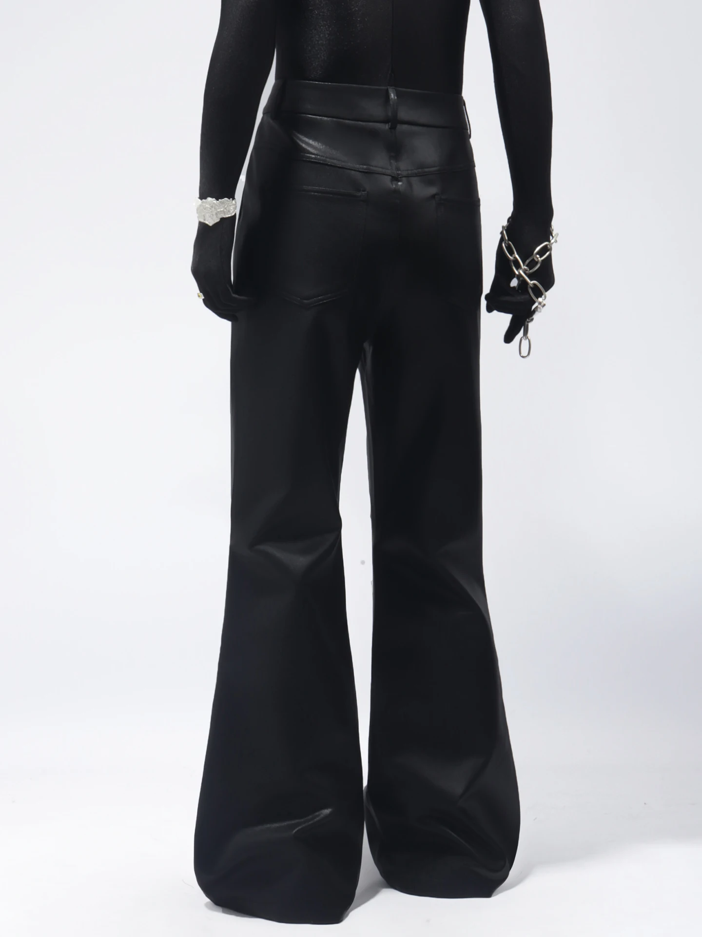 2025 Summer New Design Metal Zipper Long Pants Trendy Men's Fashionable Handsome Casual Flared Pants