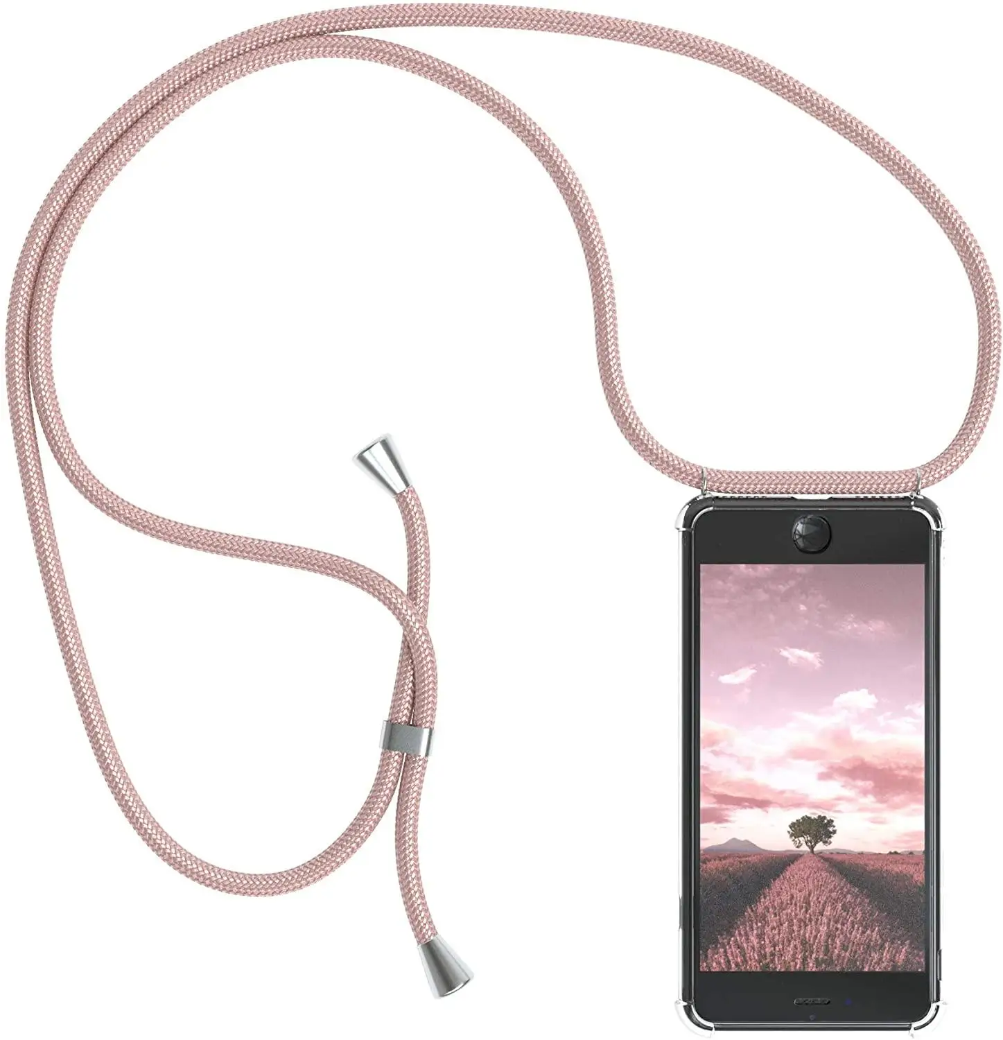 Hülle für Samsung Galaxy A16 A36 A56 A35 A55 A17 A37 A57 S25 S26 Ultra S24 FE mit Umhängeband, Halskette und transparentem Cover – Detail 6