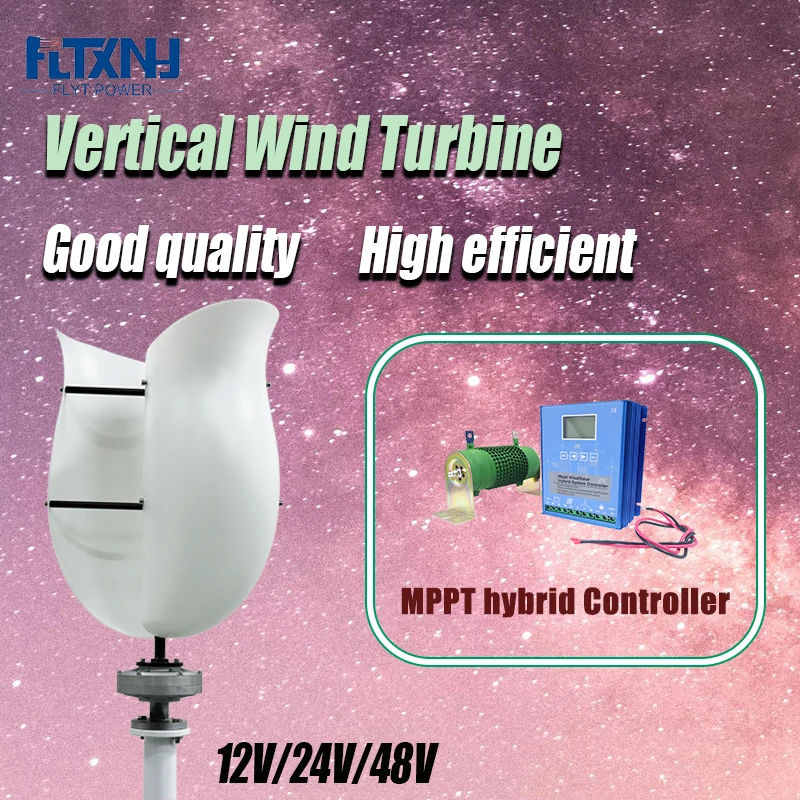 For Home Use 6000W Vertical Axis Wind Power Turbine Generator  12V/24V/48V  Low Noise Upright Windmill for Farm Seashore Boat