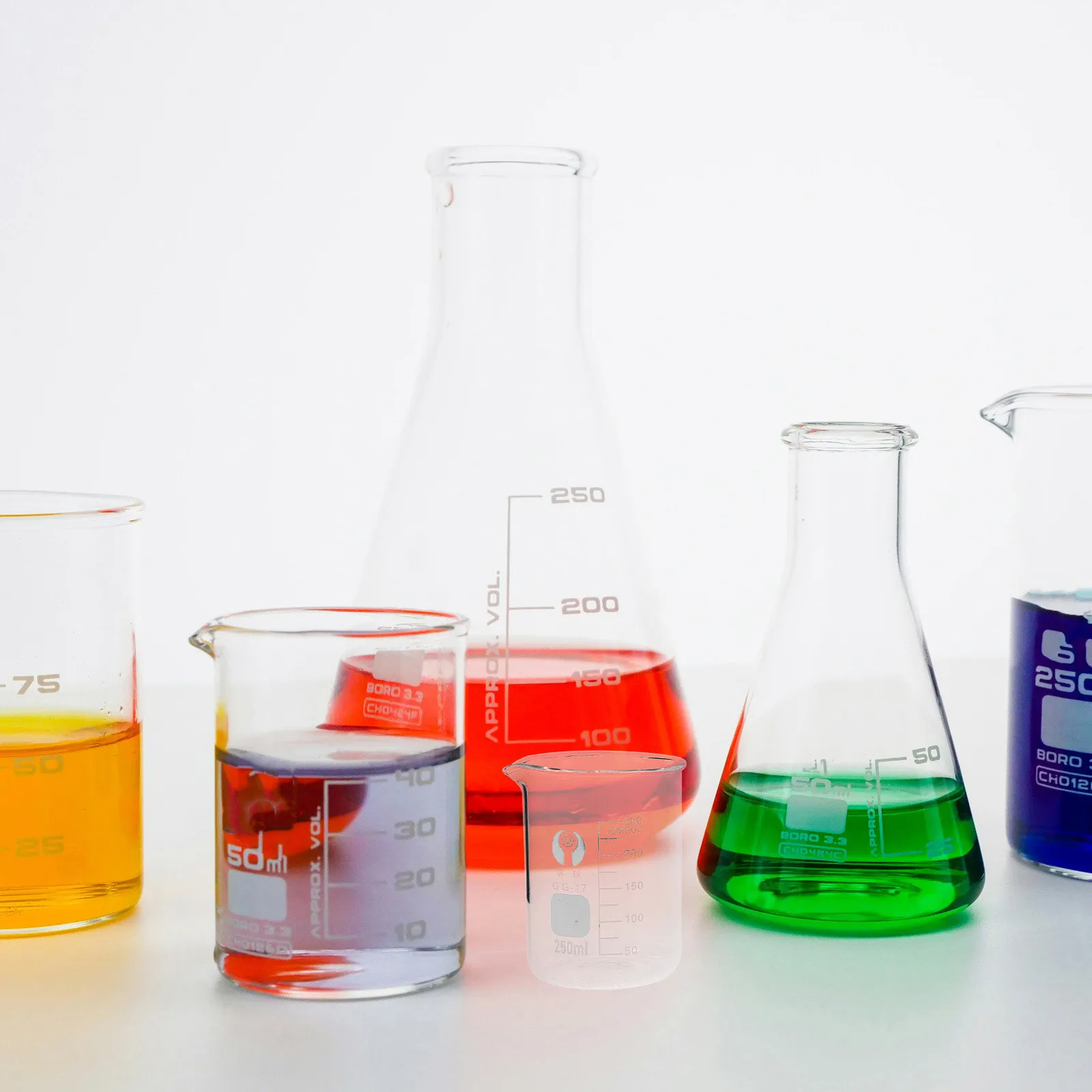 4Pcs Laboratory Glass Beakers Low Form Chemistry Experiment Glass Measuring Beaker Set 10Ml 25Ml 50Ml 100Ml Accurate Graduated