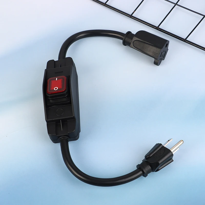 3 Prong Extension Cord With Switch On/Off Heavy Duty Outdoor Waterproof Extension Power Cord For Lamp Printer Appliances image 3