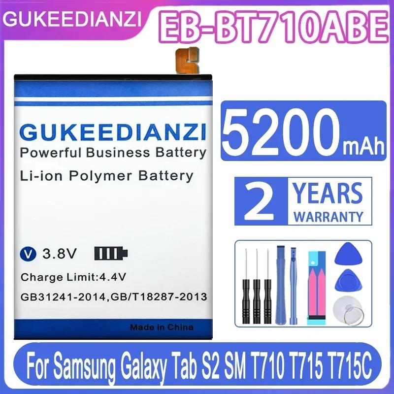 

GUKEEDIANZI Сменный аккумулятор EB-BT710ABE для Samsung GALAXY Tab S2 SM-T719 T710 SM-T715 SM-T713N 5200 мАч Bateria + бесплатный инструмент