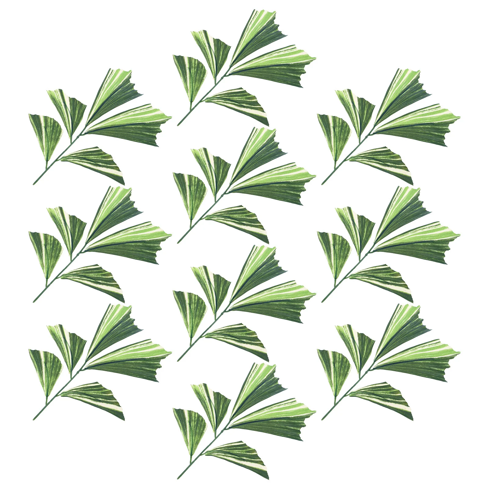 

10Pcs Faux Fishtail Palm Leaves Decorative Branches for Table Centerpieces Easy Floral Design Artificial Greenery