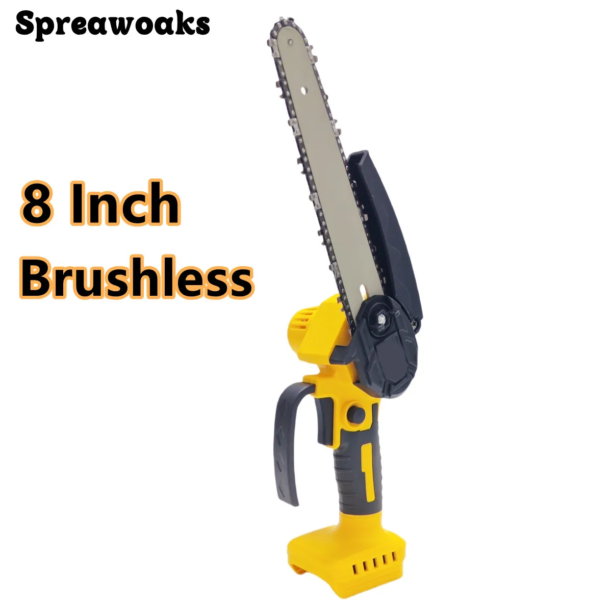 

Brushless Chainsaw 8 Inch Electric Chain Saw Cordless Pruning Woodworking Cutting Power Tools For DeWALT 20V 18V Battery