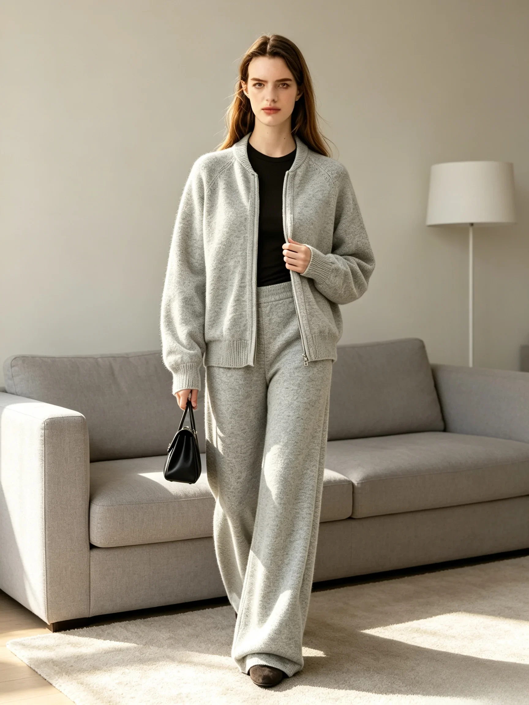 New Series Women's Elegant Slim Fit Vest Cardigan and Pants Set Wolfeel Fashionable and Minimalist Three Piece Set