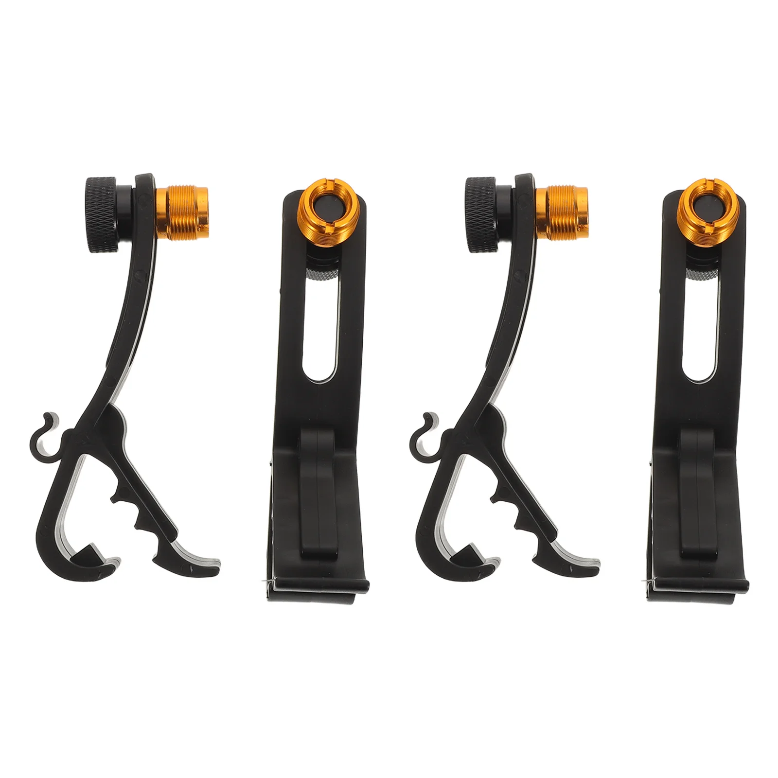 

4Pcs Black Drum Clamp Mic Holder Adjustable Microphone Clip Bracket for Drum Set Mounting Live Use Snare Mic Clip