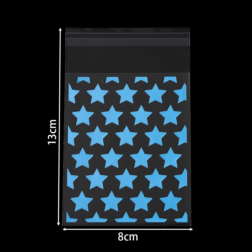 50pcs/Lot Transparent Star Plastic Self-adhesive Opp Bag Jewelry Package Storage Card Protective Case Fashion Gift Packaging Bag