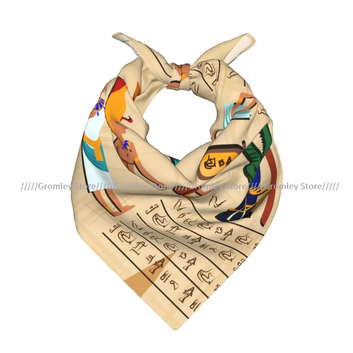 

Ancient Egypt Papyrus Scroll Square Bandana Outdoor Sports Headwear Scarf