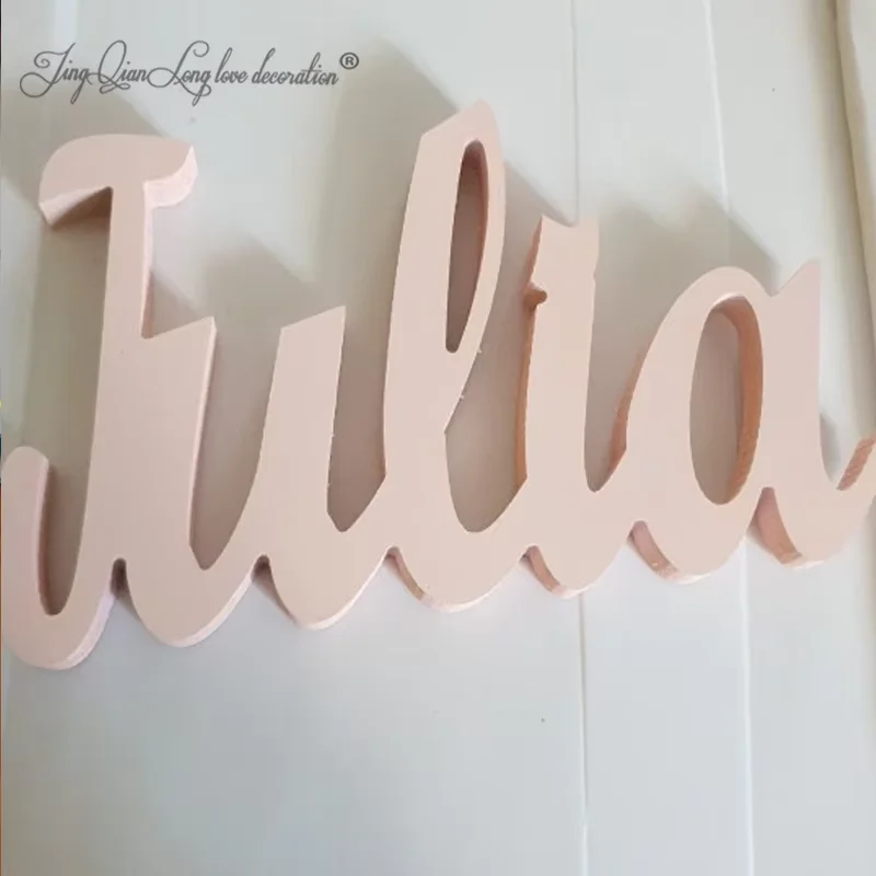 علامة اسم خشبية مخصصة لحضانة الطفل جدار ديكور عيد ميلاد الطفل حديث الولادة #5