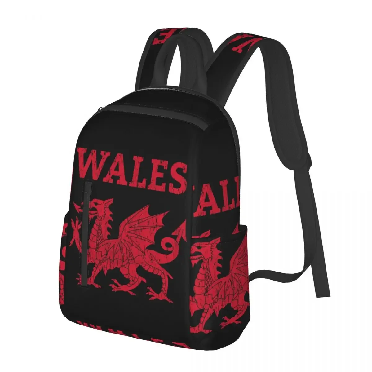 

Wales Red Dragon Student Backpack School Bag Hiking Travel Daypack for Boys Girls Fashion Bookbag Shoulder Bags