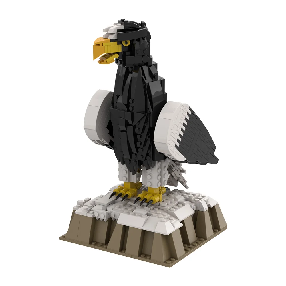 

MOC Steller's Sea Eagle Model Building Blocks DIY Design Eagle Air Raptor Animal Brick STEM Toy Adult Gift