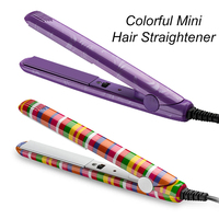 Colorful Mini Hair Straightener New Ceramic Flat Iron Curling Waves Portable Dry Hair Curler For Women Salon Hairstyling Tool