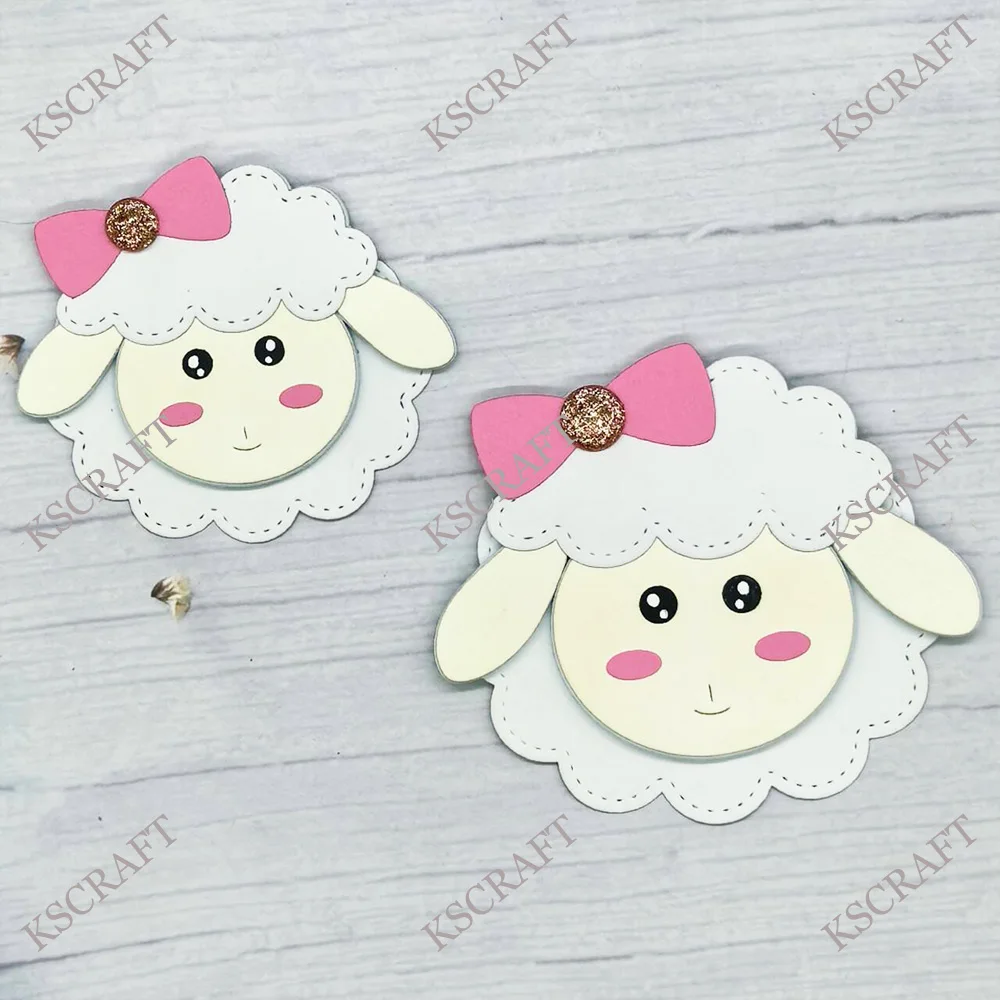 

KSCRAFT милые ягненки трафареты для резки DIY Скрапбукинг декоративное тиснение DIY бумажные карты