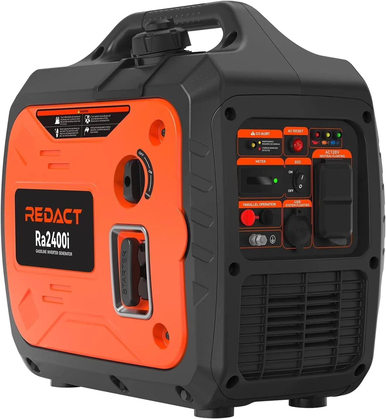 

2400W Portable Inverter Generator with Clean Power for Home, Camping, RV & Emergencies | Eco-Mode, CO Protection