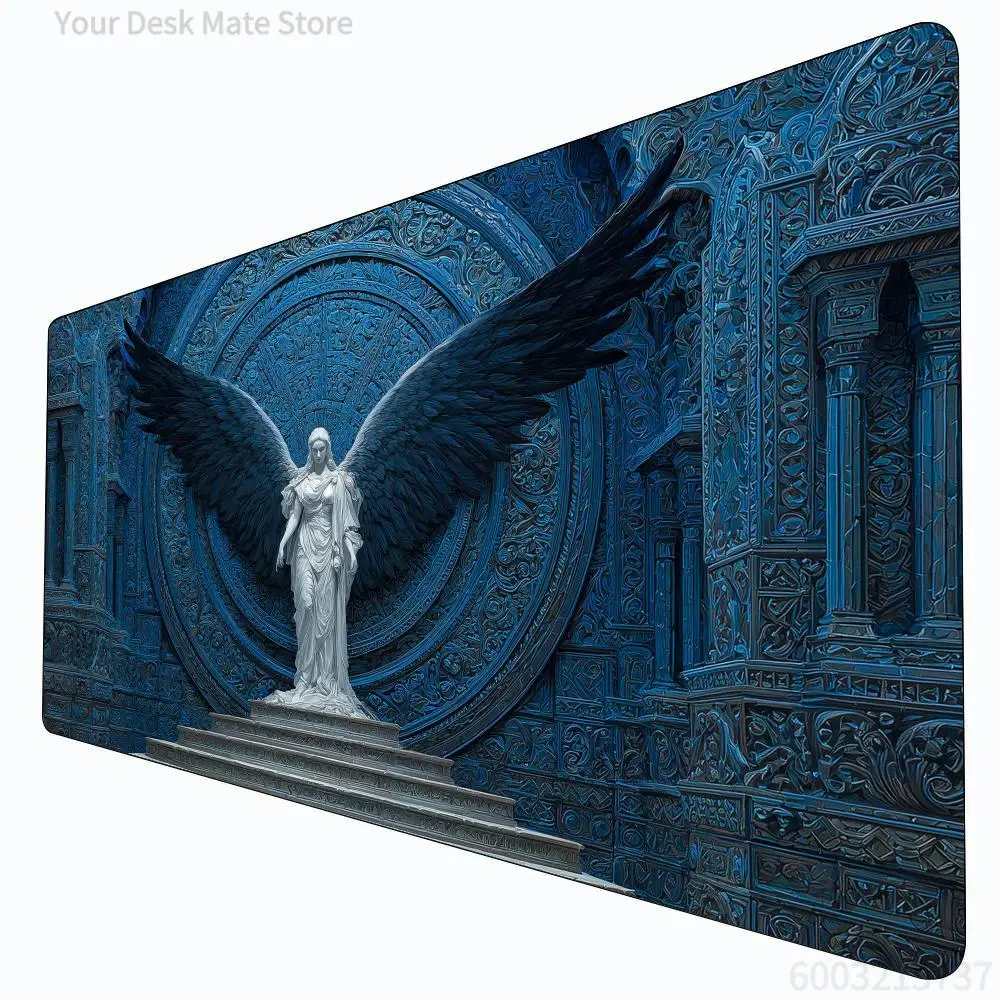 Temple and angel sculptures MTG Playmat Magic Card Battle Mat Non-Slip Durable 35X60CM Commander playmat Board Game Mat for TCG