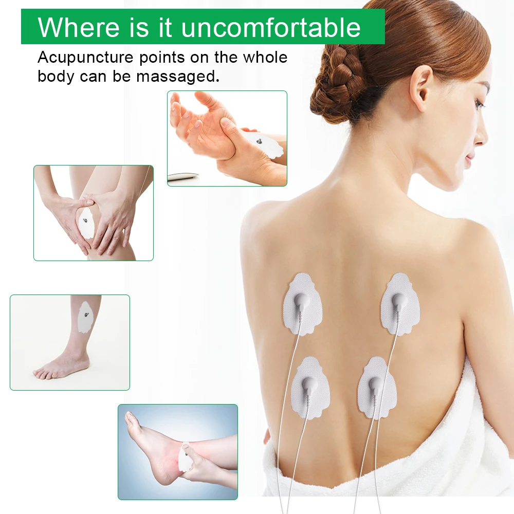 10/20Pcs High Quality Nerve Stimulator Silicone Gel Electrode Pads for Tens Electrodes Digital Therapy Machine Body Massage Tool