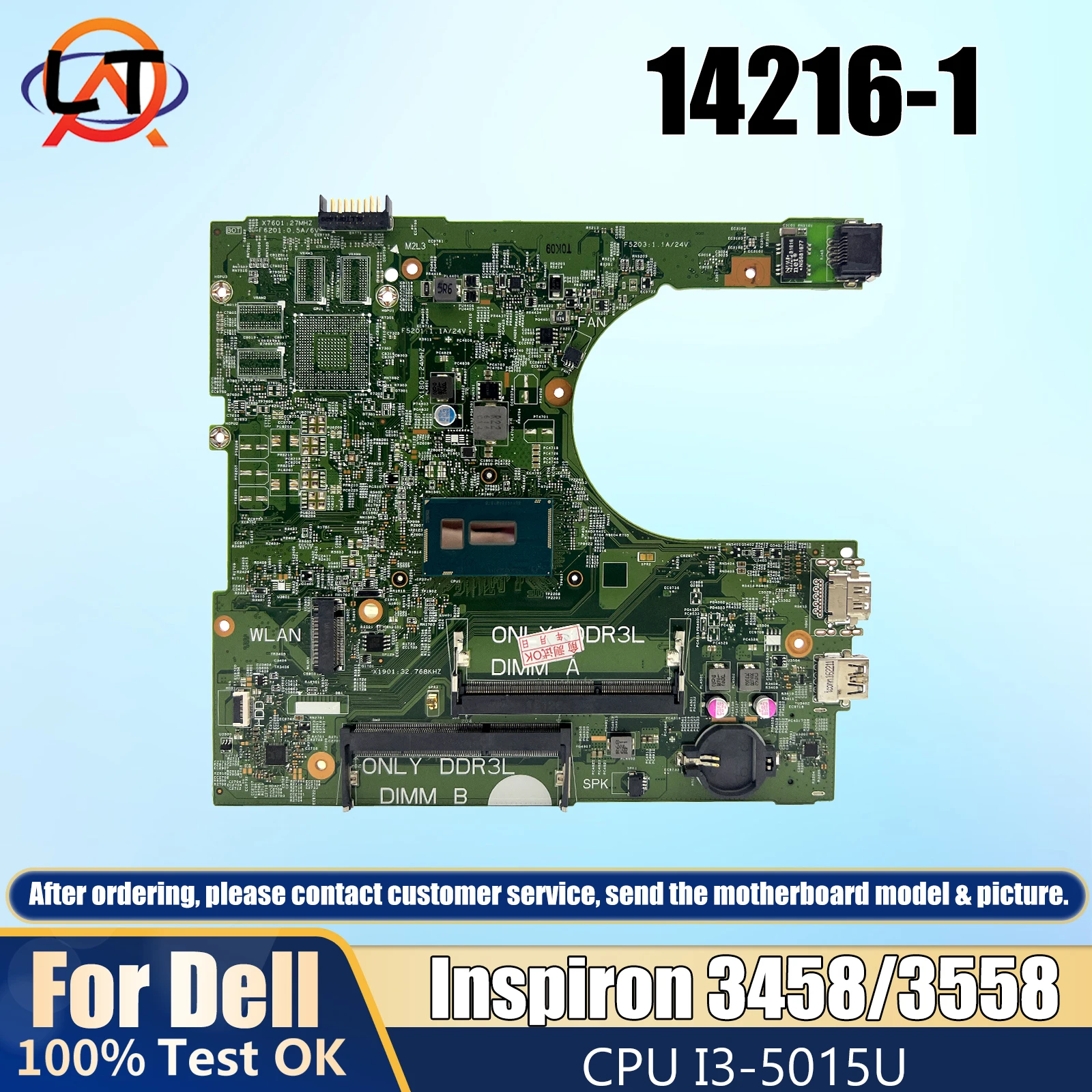 

CN-0MY4NH For DELL Inspiron 3458 3558 Notebook motherboard 14216-1 with i3-5005U CPU DDR3 full tested